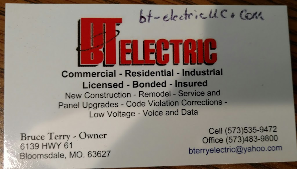 BT Electric LLC. | 8076 US-61, Bloomsdale, MO 63627, USA | Phone: (573) 483-9800