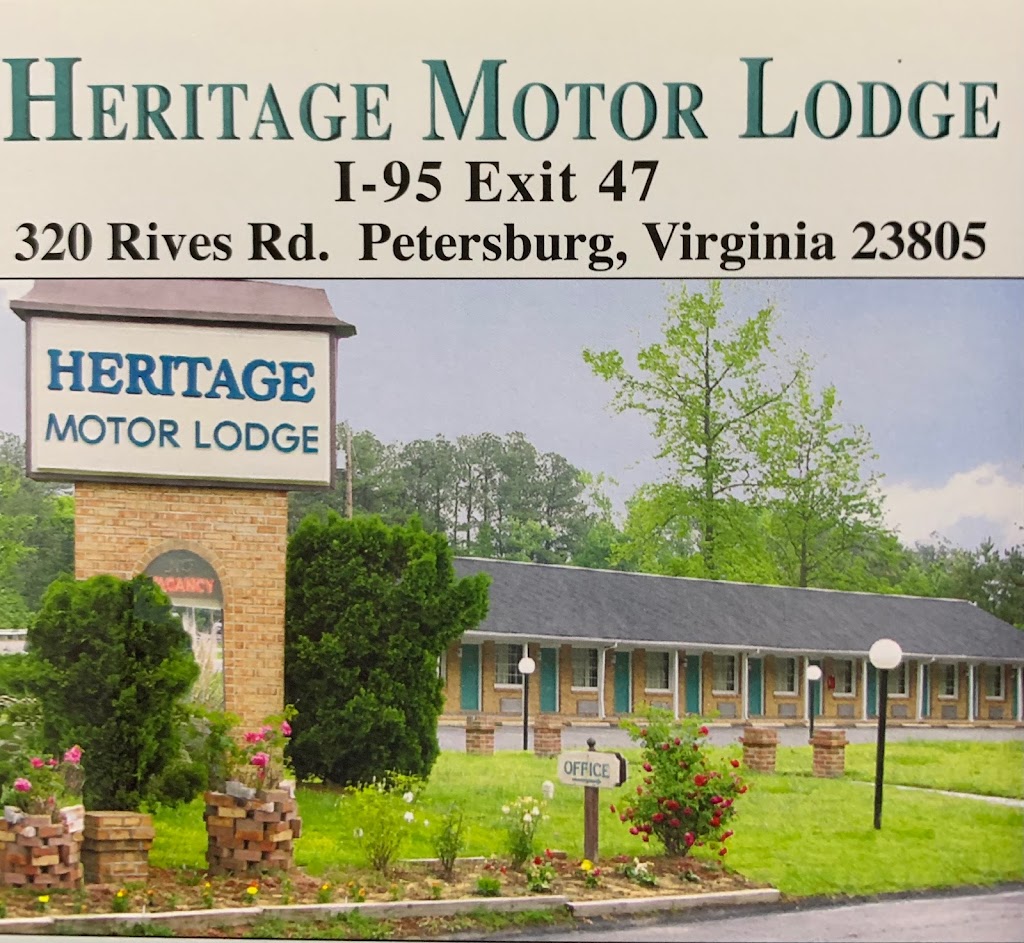 Heritage Motor Lodge | 320 Rives Rd, Petersburg, VA 23805, USA | Phone: (804) 732-3444