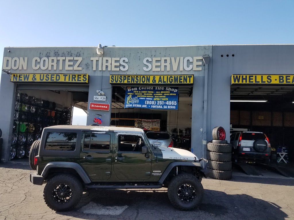 Don Cortez Tire Shop | 9530 Sierra Ave. #36, Fontana, CA 92335, USA | Phone: (909) 251-4965
