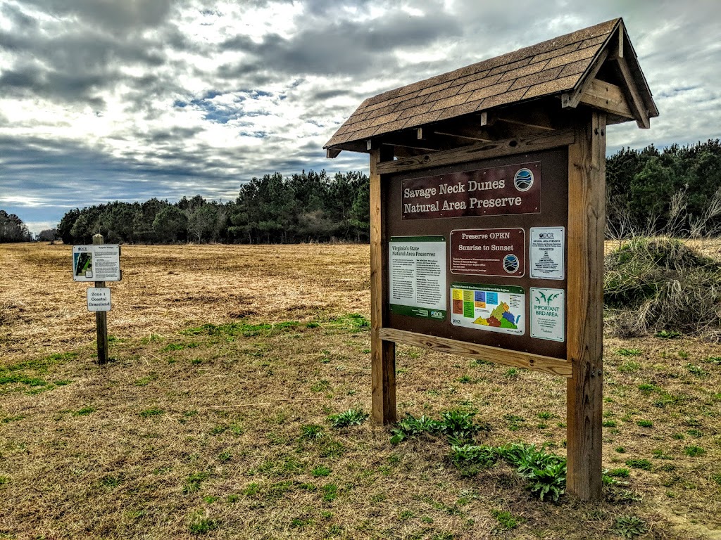 Savage Neck Dunes State Natural Area Preserve Parking Lot | 2186 Savage Neck Rd Drive, Cape Charles, VA 23310 | Phone: (757) 787-5989