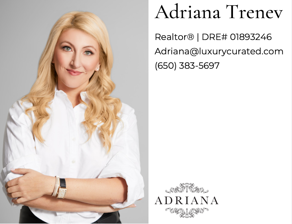 Adriana Trenev, Compass Realtor | Luxury Curated Homes | 2930 Woodside Rd, Woodside, CA 94062, USA | Phone: (650) 383-5697