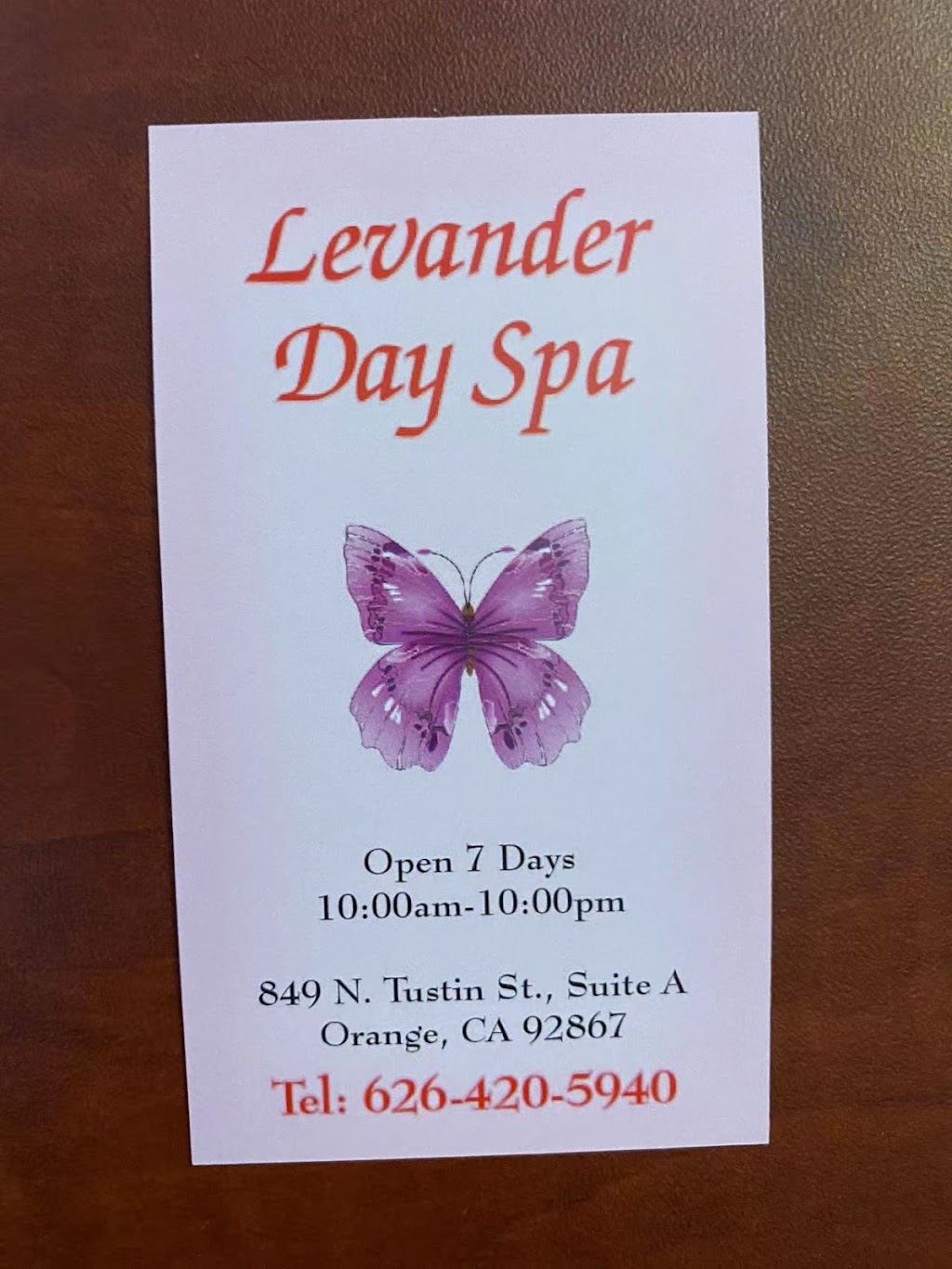 Levander Day Spa | 849 N Tustin St Suite A, Orange, CA 92867, USA | Phone: (626) 420-5940