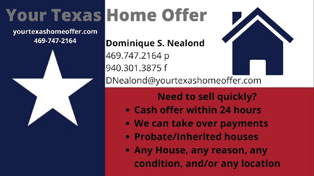 Your Texas Home Offer | 11450 US-380, Cross Roads, TX 76227, USA | Phone: (469) 747-2164