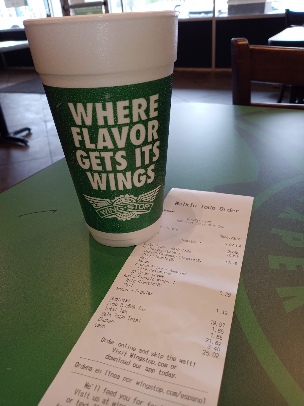 Wingstop | 1801 Eastchase Pkwy Ste 117, Fort Worth, TX 76120, USA | Phone: (817) 801-9464