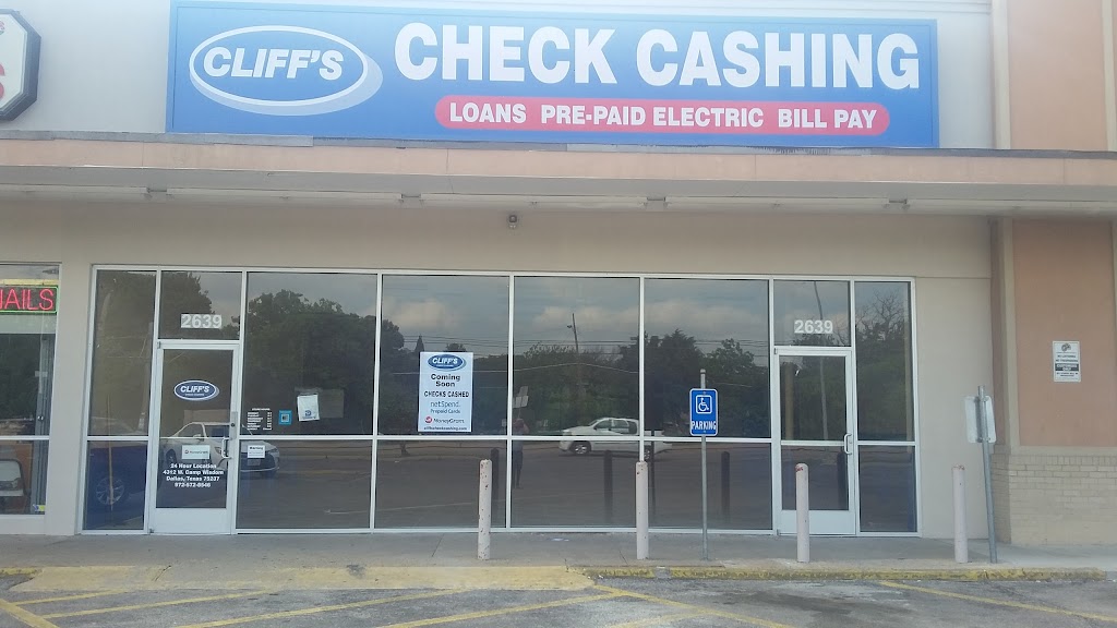 Cliffs Check Cashing #36 | 2639 S Lancaster Rd, Dallas, TX 75216, USA | Phone: (469) 757-5160