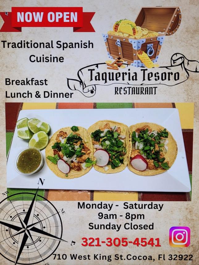 Taqueria Tesoro | 710 W King St Unit 115, Cocoa, FL 32922, USA | Phone: (321) 305-4541