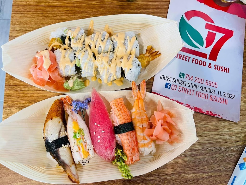 O7 street food & sushi | 10025 Sunset Strip, Sunrise, FL 33322 | Phone: (754) 200-6905