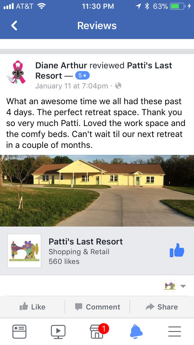 Pattis Last Resort Quilt Shop & Retreat Center | 6495 Smokey Hill Ct, Granbury, TX 76049, USA | Phone: (817) 326-3287