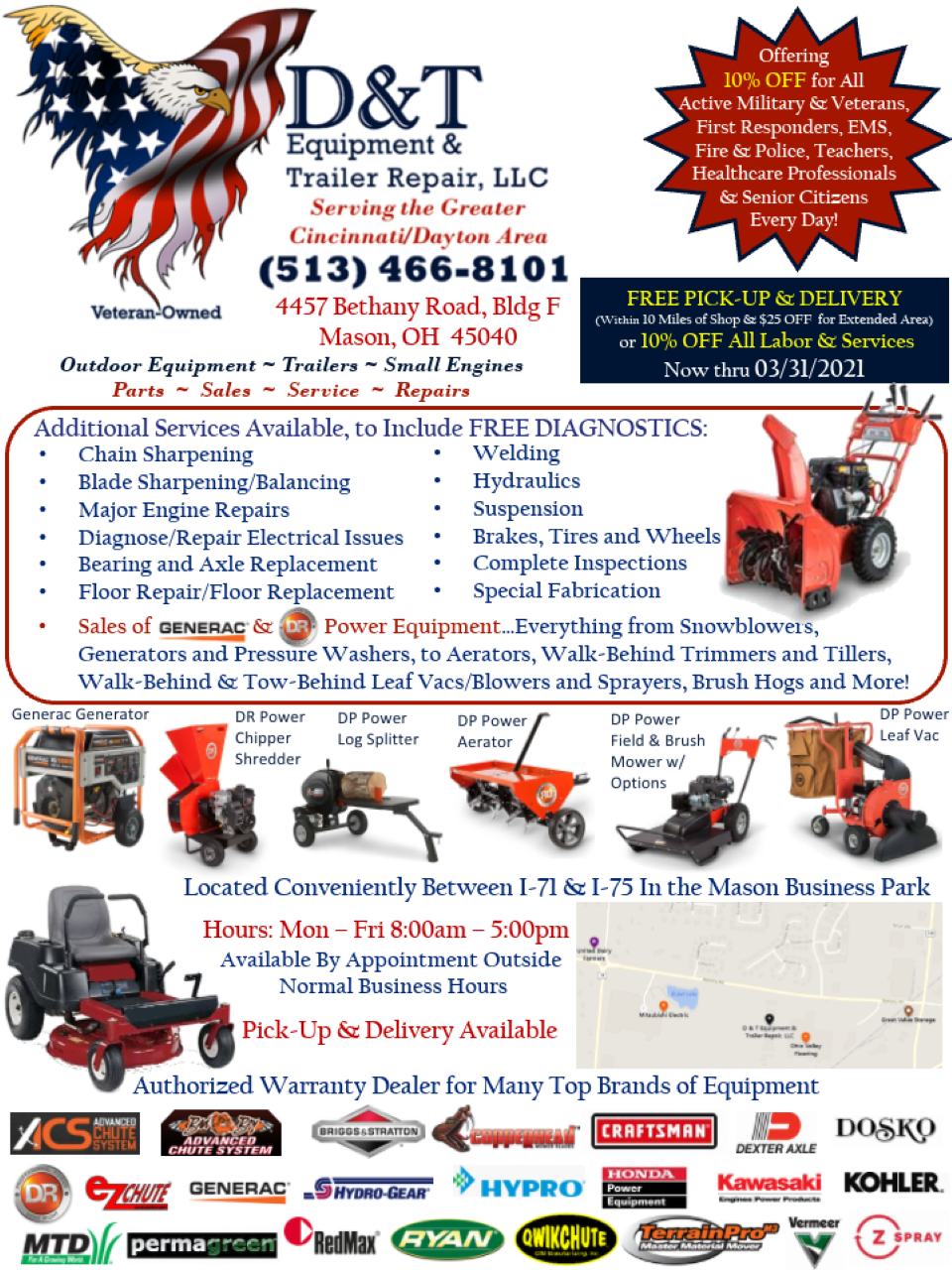 D & T Equipment & Trailer Repair, LLC | 4457 Bethany Rd Unit F, Mason, OH 45040, USA | Phone: (513) 466-8101