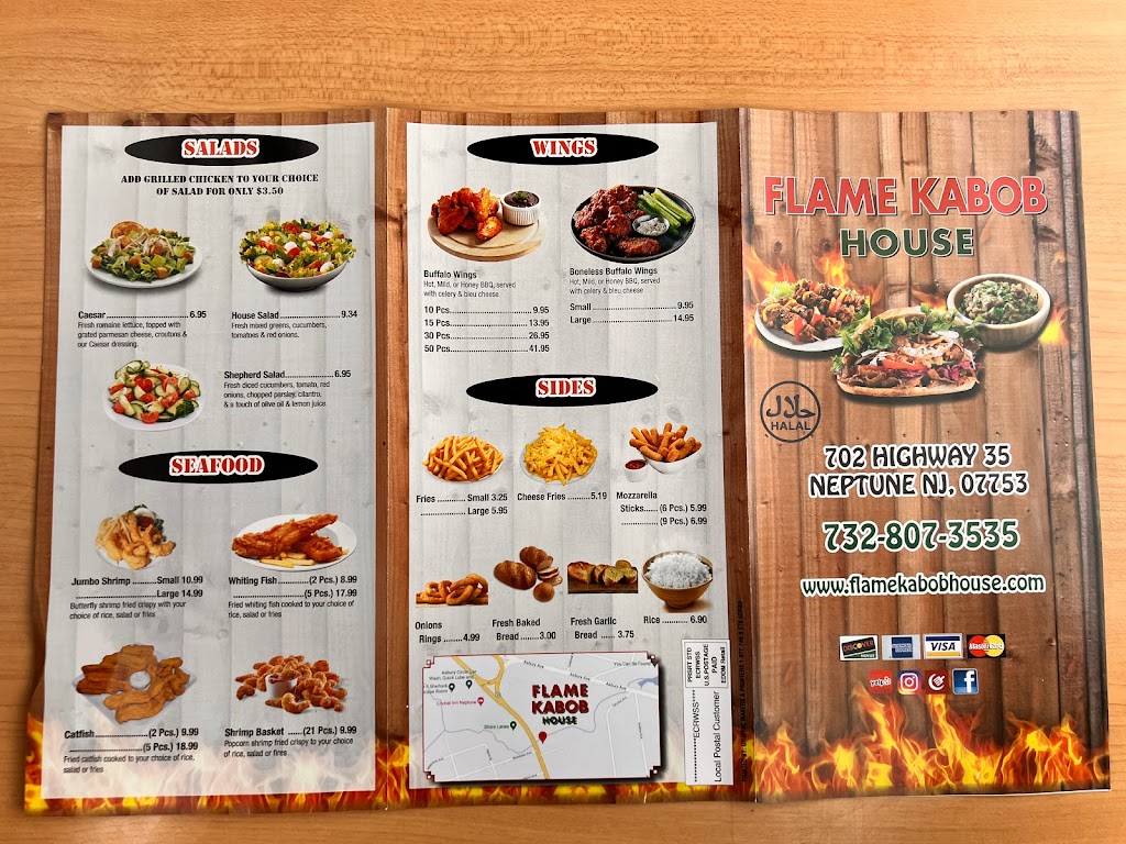 Flame Kabob House | 702 NJ-35, Neptune City, NJ 07753, USA | Phone: (732) 807-3535