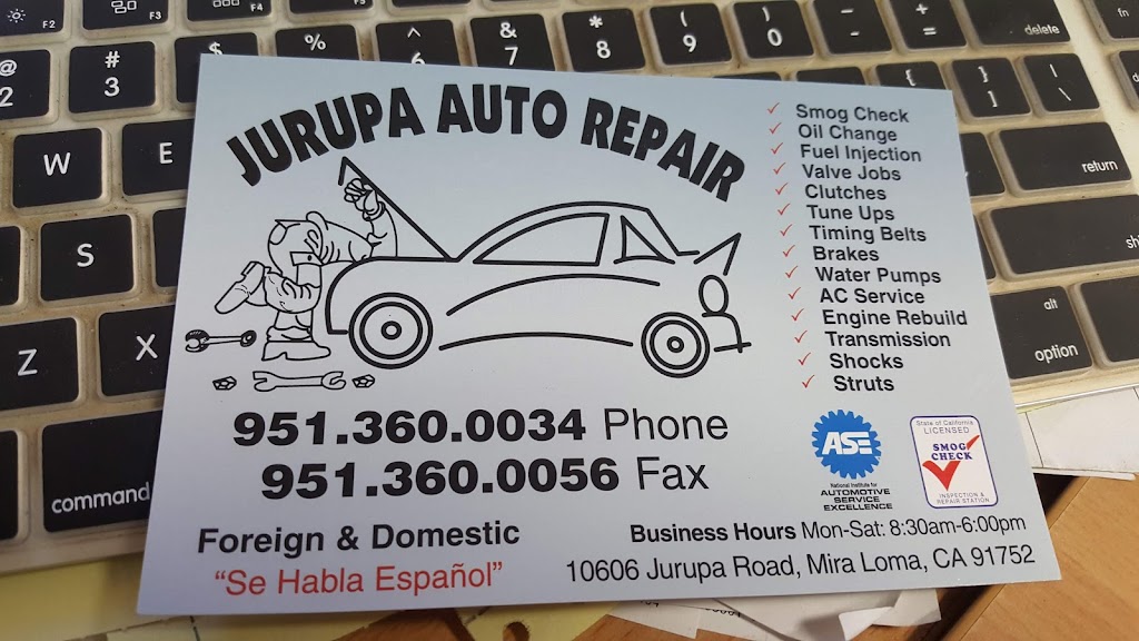 Jurupa Auto Repair | 10606 Jurupa Rd, Mira Loma, CA 91752 | Phone: (951) 360-0034