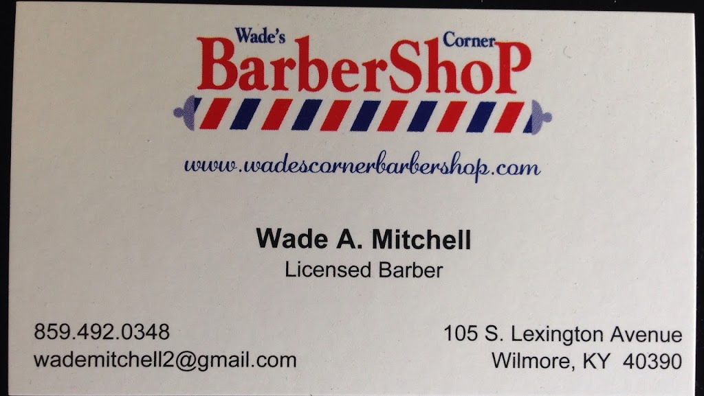 Wades Corner Barber Shop | 321 E Main St, Wilmore, KY 40390, USA | Phone: (859) 492-0348