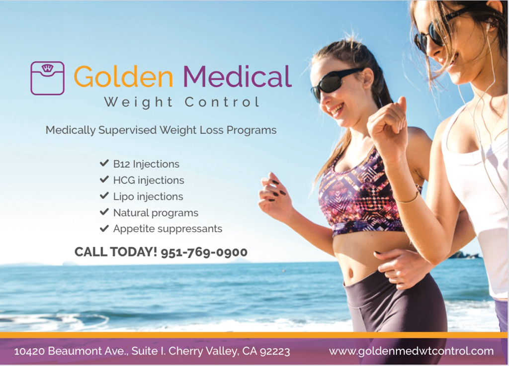 Golden Medical Weight Control | 10420 Beaumont Ave ste i, Cherry Valley, CA 92223, USA | Phone: (951) 769-0900