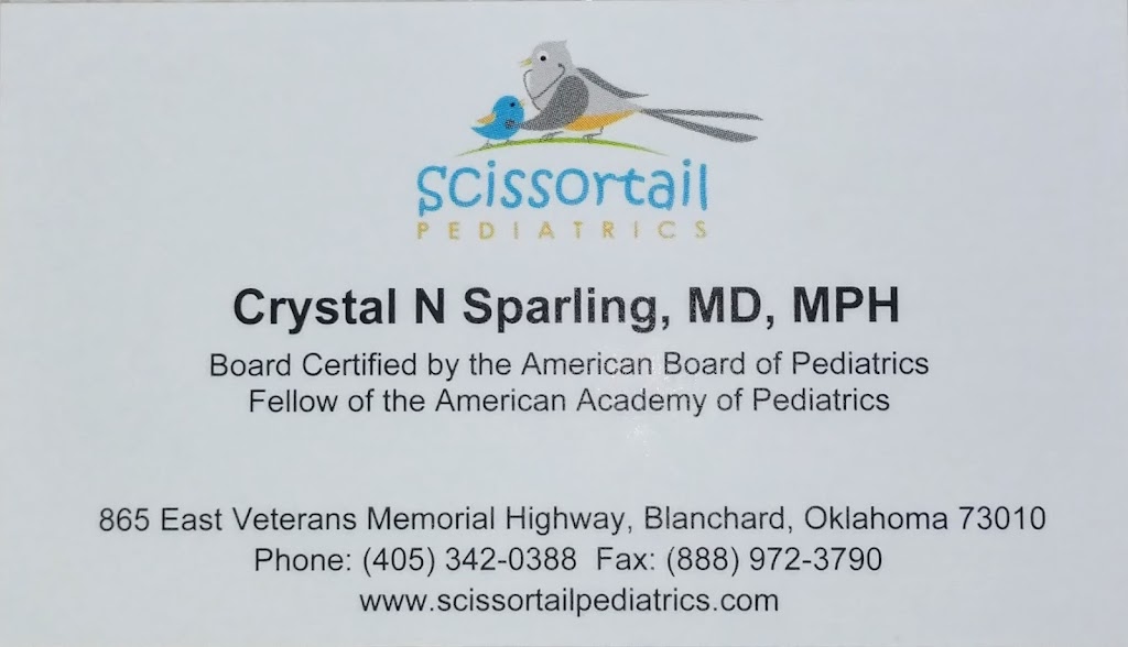 Scissortail Pediatrics | 865 Veterans Memorial Hwy, Blanchard, OK 73010, USA | Phone: (405) 342-0388