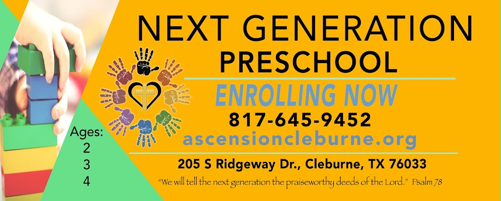 Next Generation Preschool | 205 S Ridgeway Dr, Cleburne, TX 76033, USA | Phone: (817) 645-9452