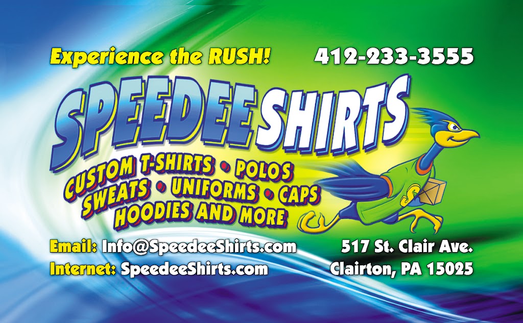 Speedee Shirts | 517 St Clair Ave, Clairton, PA 15025, USA | Phone: (412) 608-2485