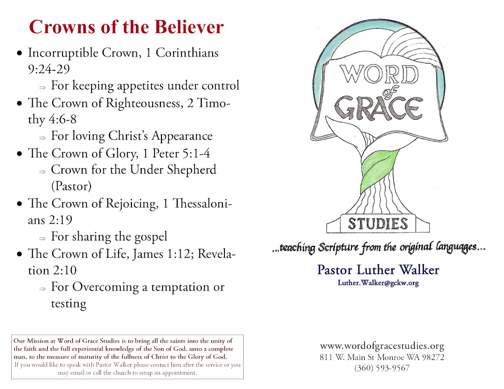 Word of Grace Studies | 811 W Main St, Monroe, WA 98272, USA | Phone: (360) 209-3421