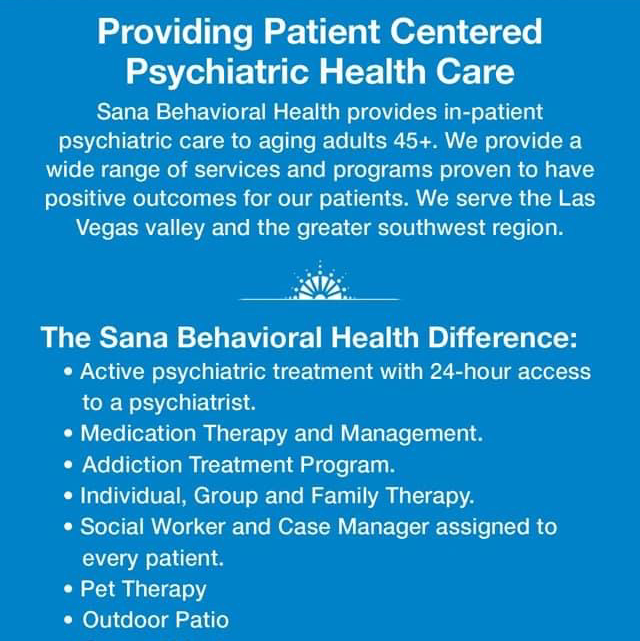 Sana Behavioral Health | 5975 W Twain Ave Suite B, Las Vegas, NV 89103, USA | Phone: (725) 605-0310