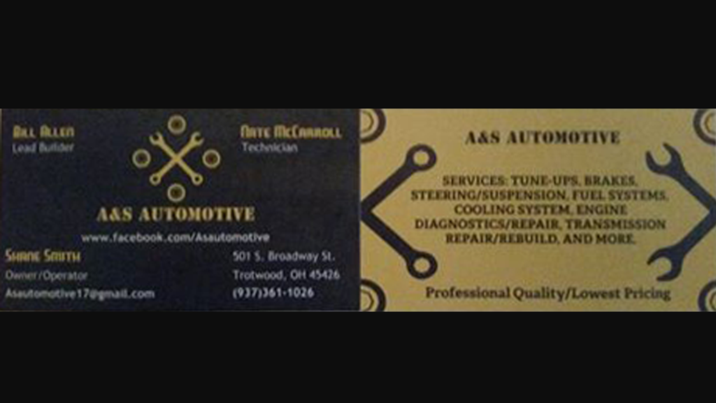 A & S Automotive | 501 S Broadway St, Trotwood, OH 45426, USA | Phone: (937) 715-9240