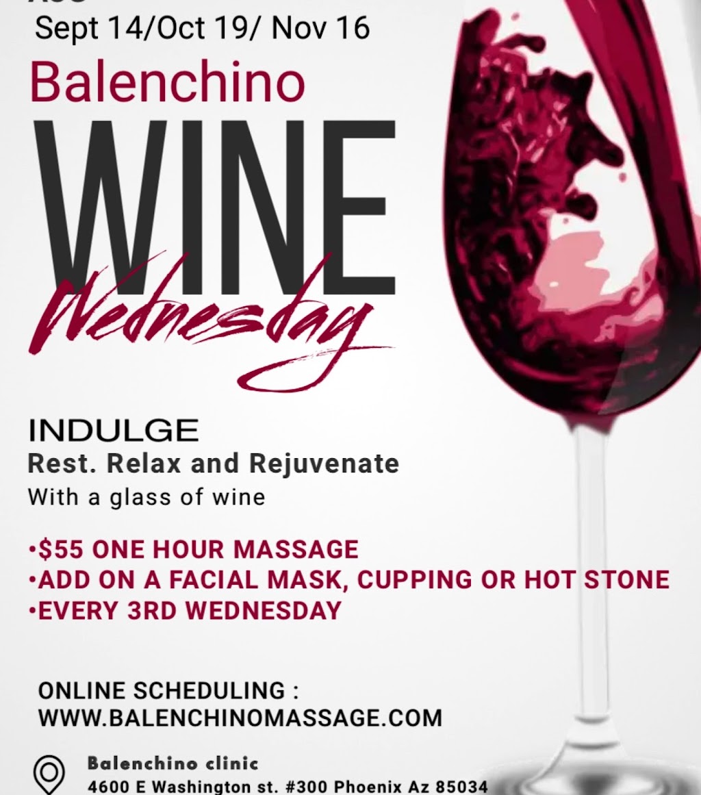 Balenchino Massage Clinic | 4600 E Washington St suite 300, Phoenix, AZ 85034, USA | Phone: (612) 486-2775