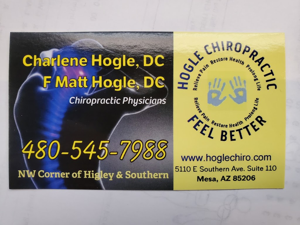 Hogle Chiropractic | 5110 E Southern Ave Suite 110, Mesa, AZ 85206, USA | Phone: (480) 545-7988