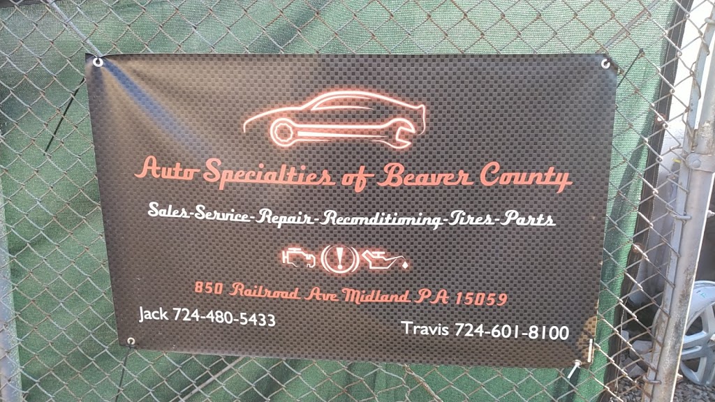 Auto Specialties of Beaver County | 850 Railroad Ave, Midland, PA 15059 | Phone: (724) 480-5433