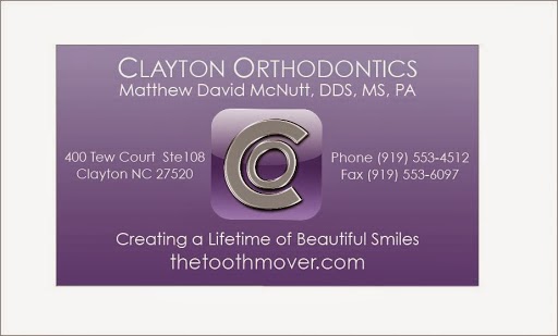 McNutt Orthodontics | 400 Tew Ct #108, Clayton, NC 27520, USA | Phone: (919) 553-4512