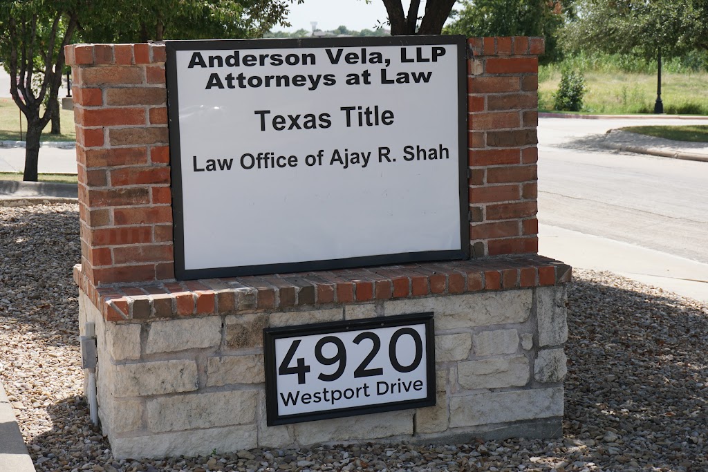 Anderson Vela, LLP | 4920 Westport Dr, The Colony, TX 75056, USA | Phone: (214) 276-1545