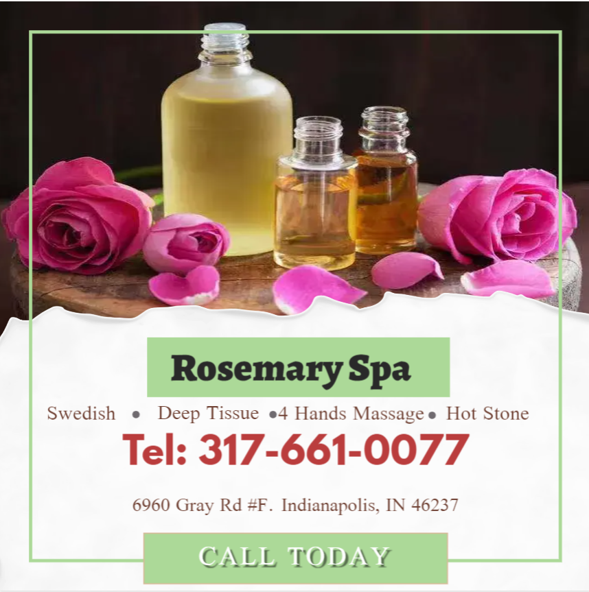 Rosemary Spa | 6960 Gray Rd #F, Indianapolis, IN 46237, USA | Phone: (317) 661-0077