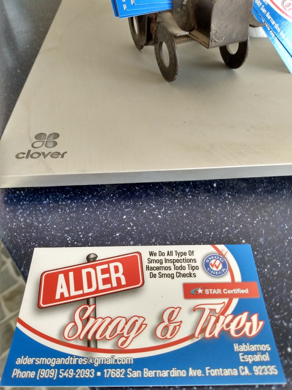 Alder Smog & Tires | 17682 San Bernardino Ave, Fontana, CA 92335, USA | Phone: (909) 549-2093