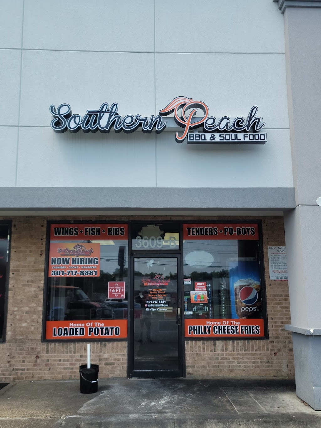 Southern Peach Bbq | 3609 St Barnabas Rd Suite B, Suitland-Silver Hill, MD 20746, USA | Phone: (301) 717-8381