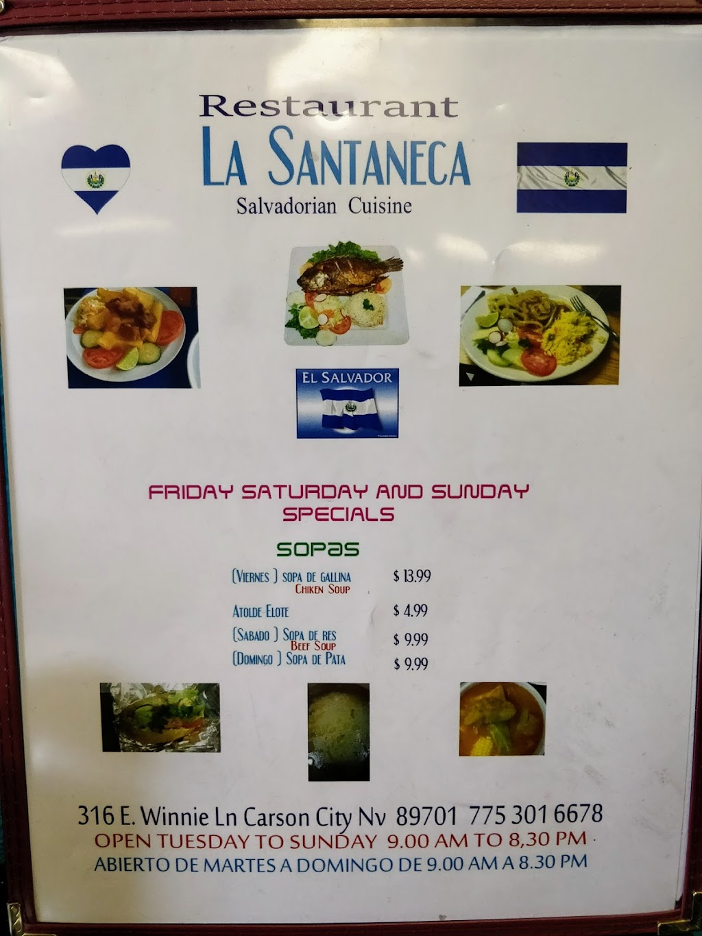 La Santaneca | 316 E Winnie Ln, Carson City, NV 89706, USA | Phone: (775) 301-6678