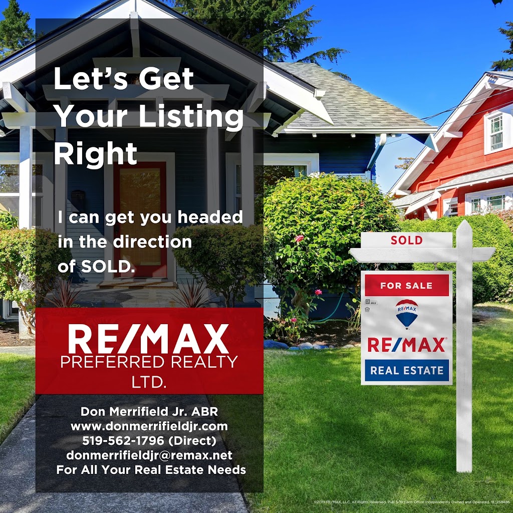 RE/MAX Preferred Realty Ltd. Don Merrifield Jr | 6505 Tecumseh Rd E, Windsor, ON N8T 1E7, Canada | Phone: (519) 562-1796