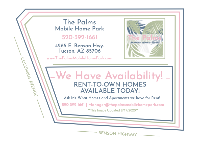 The Palms Mobile Home Park | 4265 E Benson Hwy, Tucson, AZ 85706, USA | Phone: (520) 392-1661
