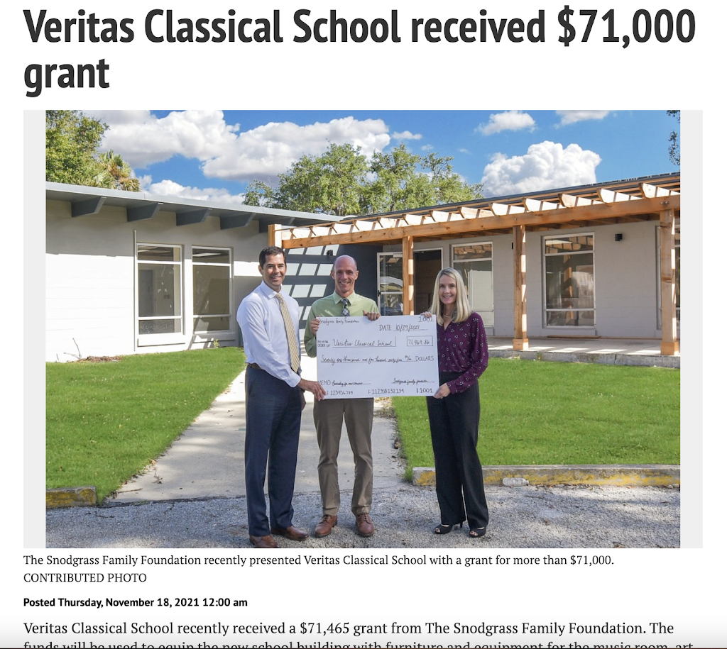 Veritas Classical School | 169 M L King Ave, St. Augustine, FL 32084, USA | Phone: (904) 810-1050