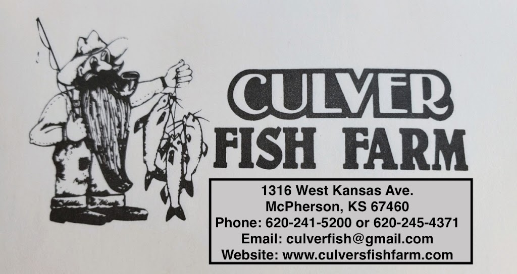 Culvers Fish Farm Inc. | 1316 W Kansas Ave, McPherson, KS 67460, USA | Phone: (620) 241-5200