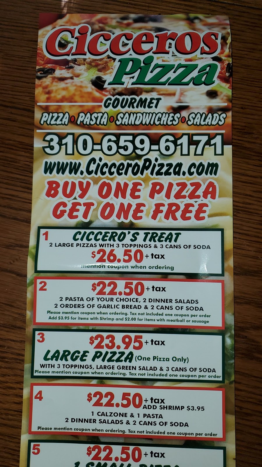 Ciccero Pizzeria | 1536 S La Cienega Blvd, Los Angeles, CA 90035 | Phone: (310) 659-6171