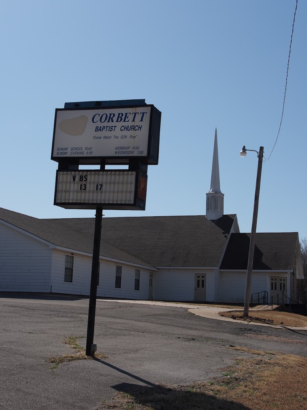 Baptist Church Corbett | 20131 144th St, Lexington, OK 73051 | Phone: (405) 527-3702