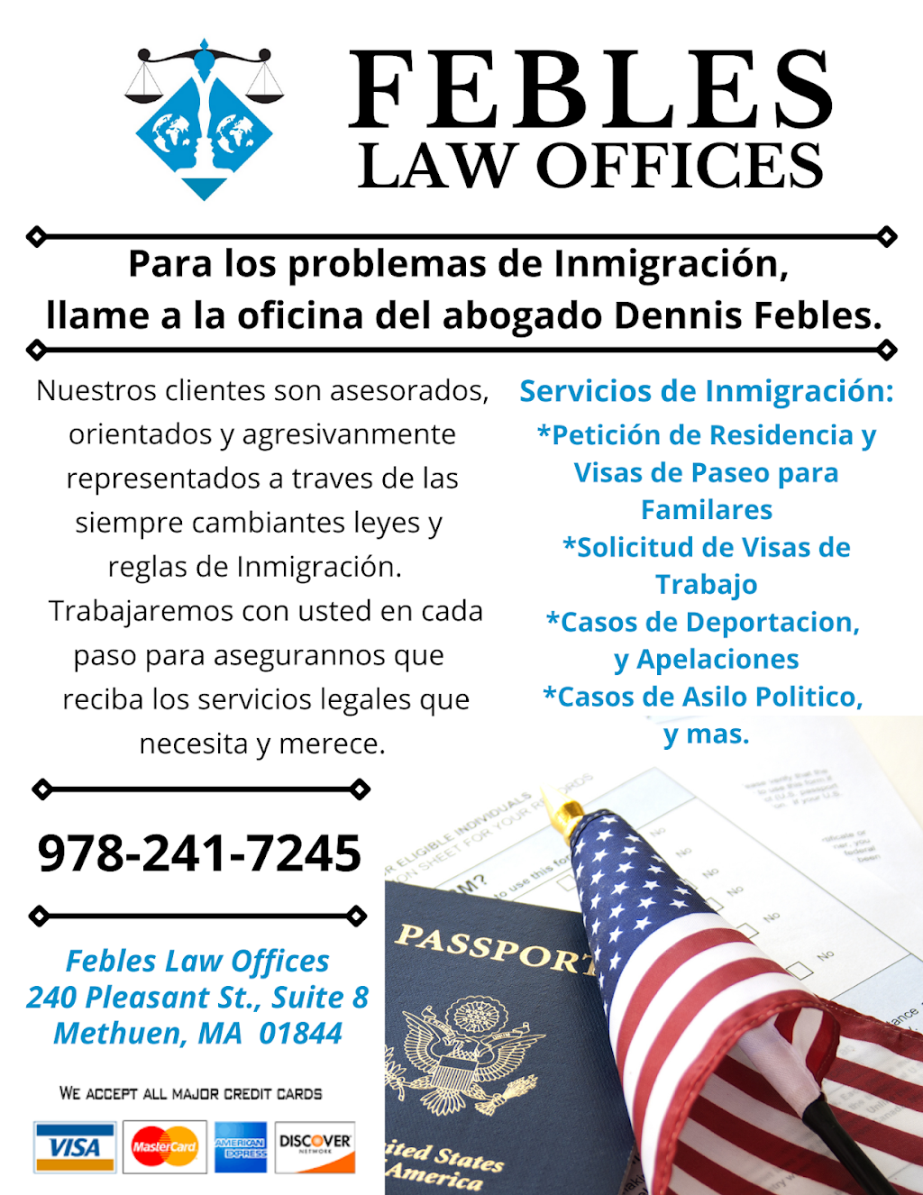 Febles Law Offices | 240 Pleasant St Unit 8, Methuen, MA 01844, USA | Phone: (978) 241-7245