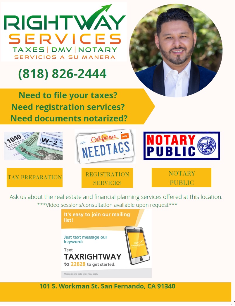 Rightway Services | 101 S Workman St, San Fernando, CA 91340, USA | Phone: (818) 826-2444