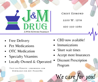 J&M Drug @ Crest Edmond | 2200 W 15th St, Edmond, OK 73013, USA | Phone: (405) 330-1089