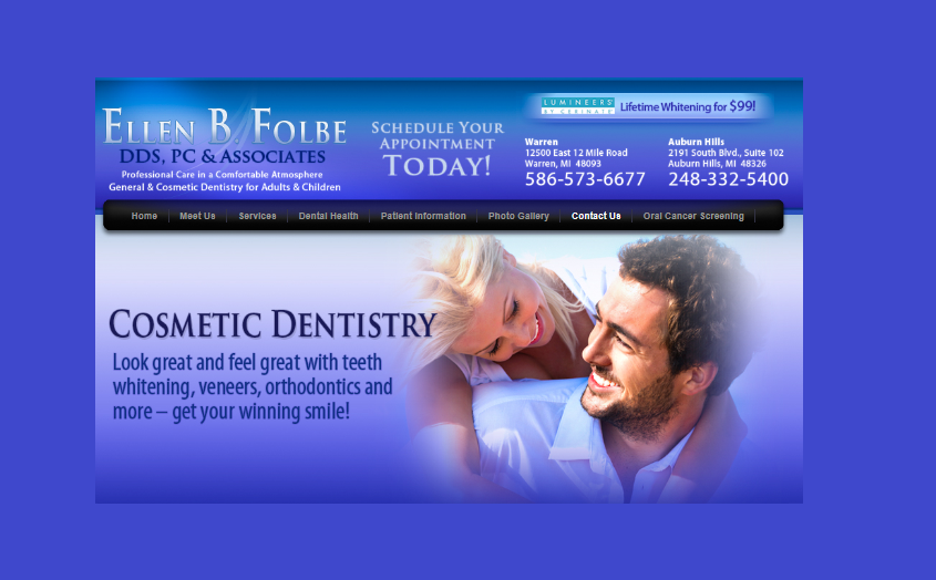 Ellen B. Folbe DDS & Associates | 2191 South Blvd Suite 102, Auburn Hills, MI 48326, USA | Phone: (248) 332-5400