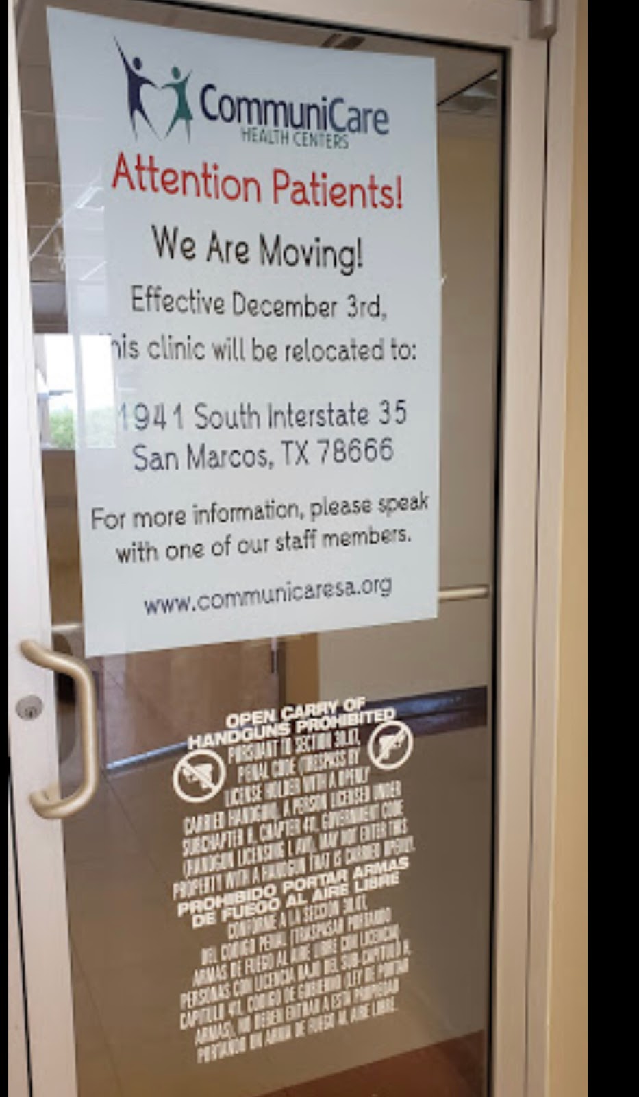 CommuniCare Health Centers - San Marcos Clinic | 1941 S Interstate 35 Suite #101, San Marcos, TX 78666, USA | Phone: (512) 268-8900