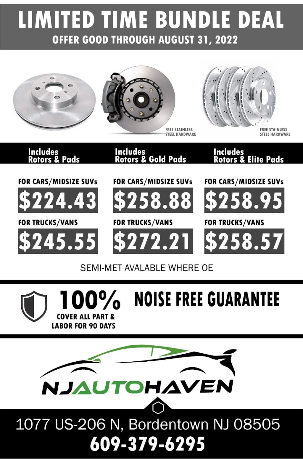 NJ AUTO HAVEN TIRES AND AUTO | 1077 US-206, Bordentown, NJ 08505, USA | Phone: (609) 379-6295