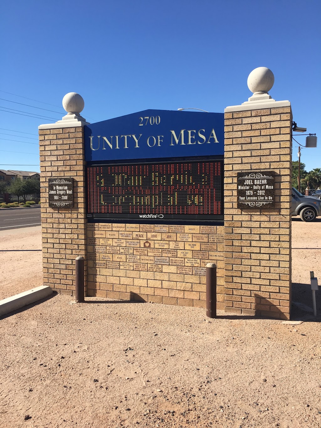 Unity Church of Mesa | 2700 E Southern Ave, Mesa, AZ 85204, USA | Phone: (480) 892-2700