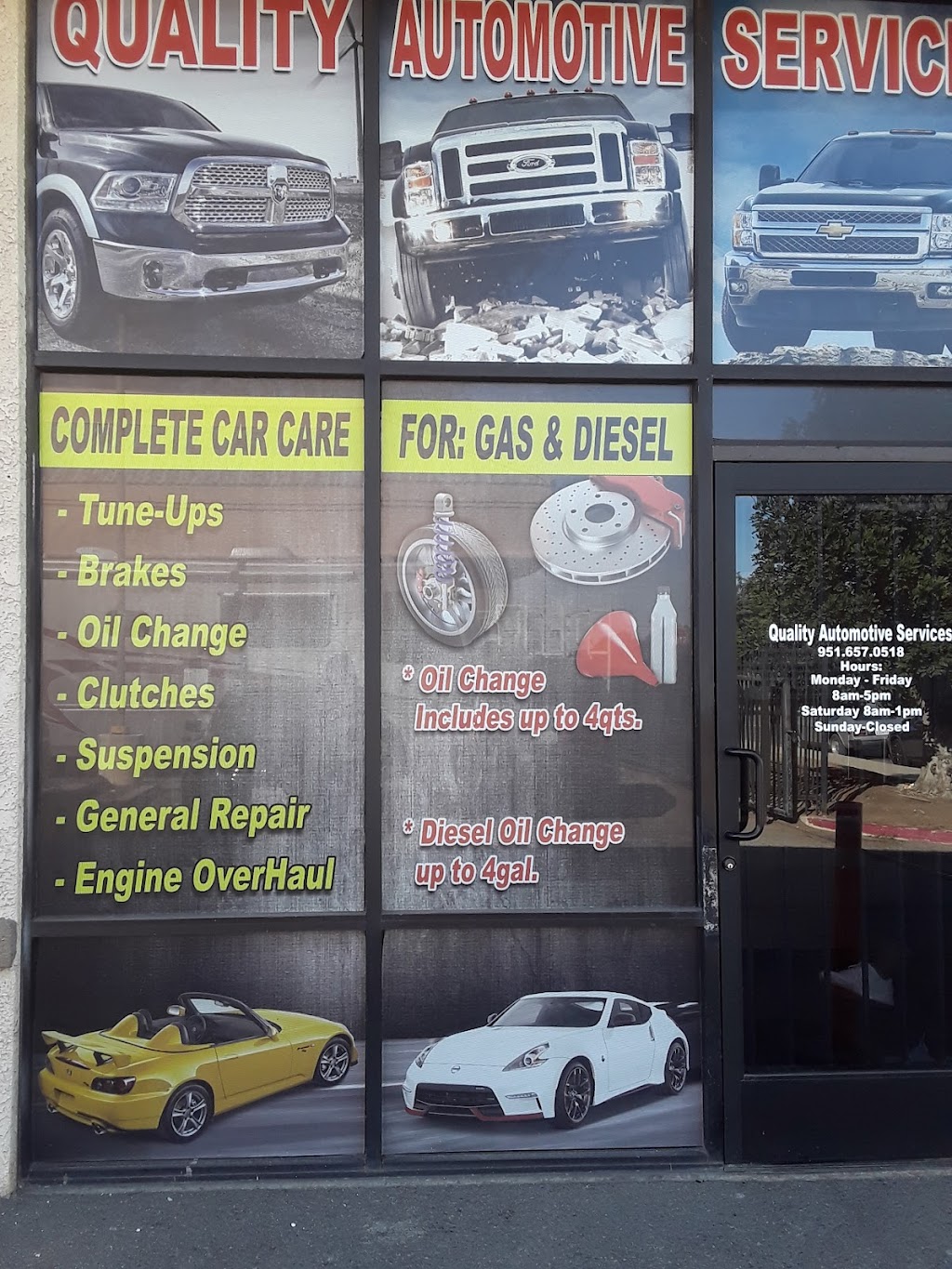 QUALITY AUTOMOTIVE SERVICE | 20 Wilkerson Ave SUITE # B-8, Perris, CA 92570, USA | Phone: (951) 657-0518