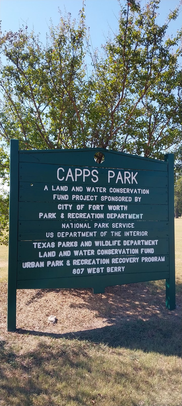 Capps Park | 907 W Berry St, Fort Worth, TX 76110, USA | Phone: (817) 392-5700