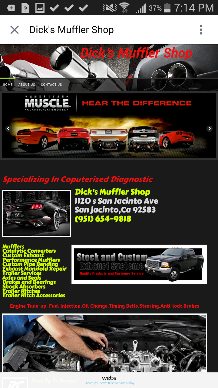 Dicks Muffler Shop | 1120 S San Jacinto Ave, San Jacinto, CA 92583, USA | Phone: (951) 654-9818