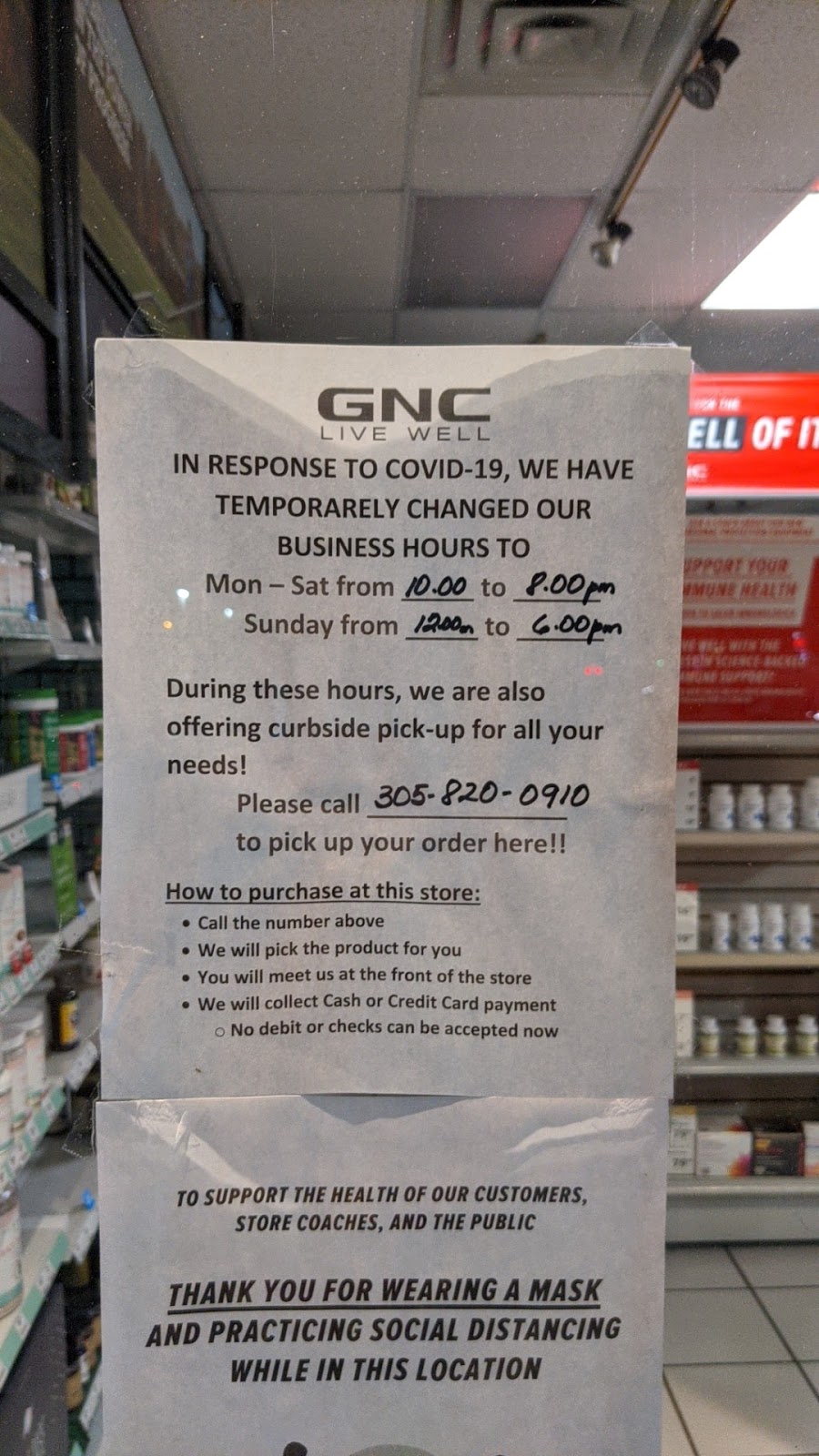 GNC | 18532 Ludlam Rd, Hialeah, FL 33015, USA | Phone: (305) 820-0910