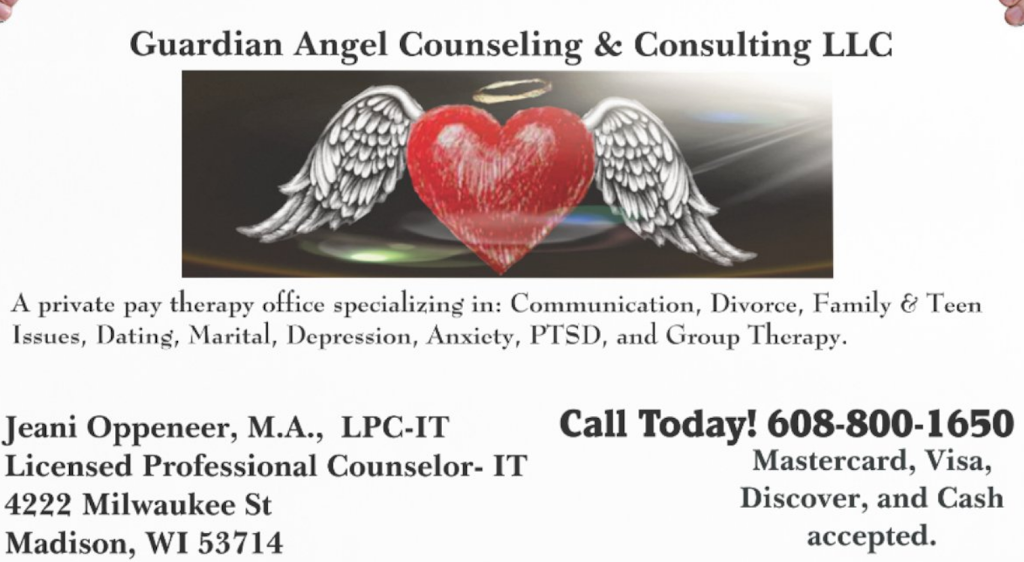 Guardian Angel Counseling & Consulting LLC | 4222 Milwaukee St Suite 25, Madison, WI 53714, USA | Phone: (608) 800-1650